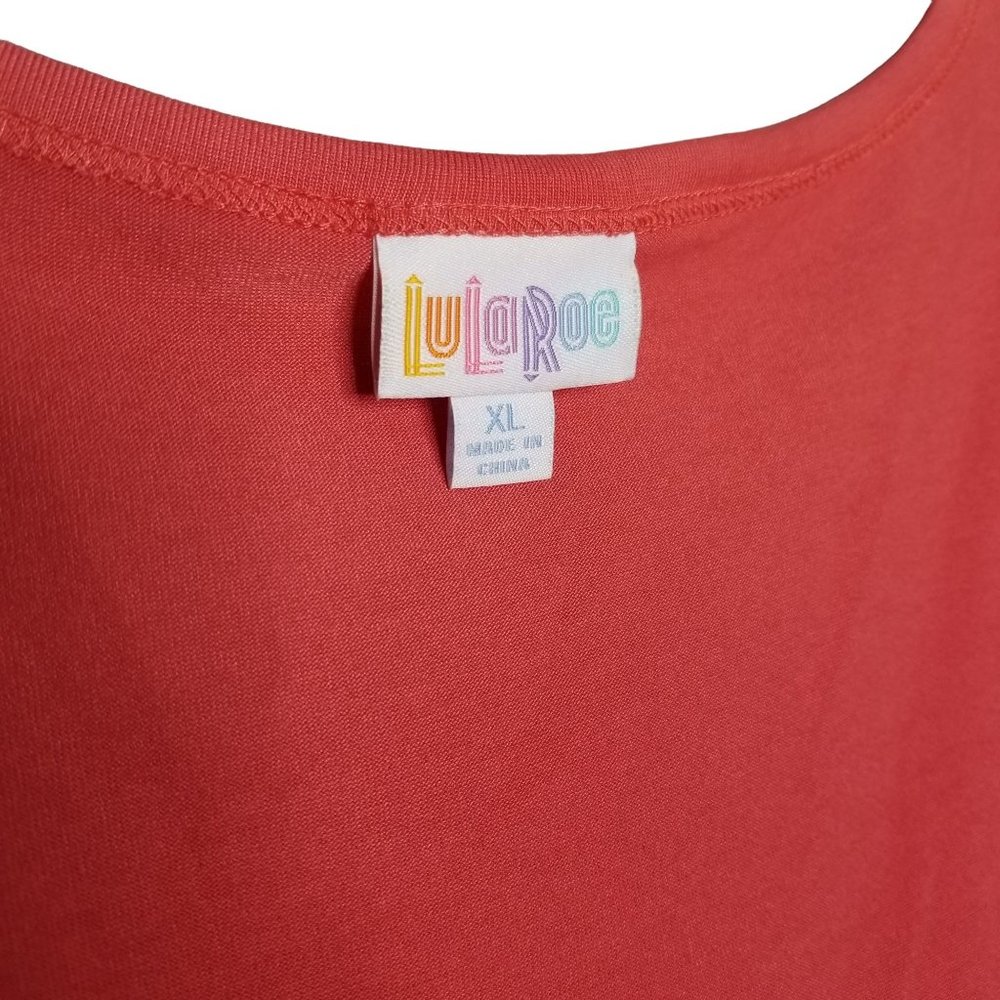 LuLaRoe NWT Size XL Dress Julia Beachy Stripe Color Block T-Shirt Jersey Knit - Picture 4 of 5